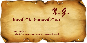Novák Genovéva névjegykártya