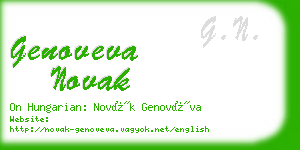 genoveva novak business card